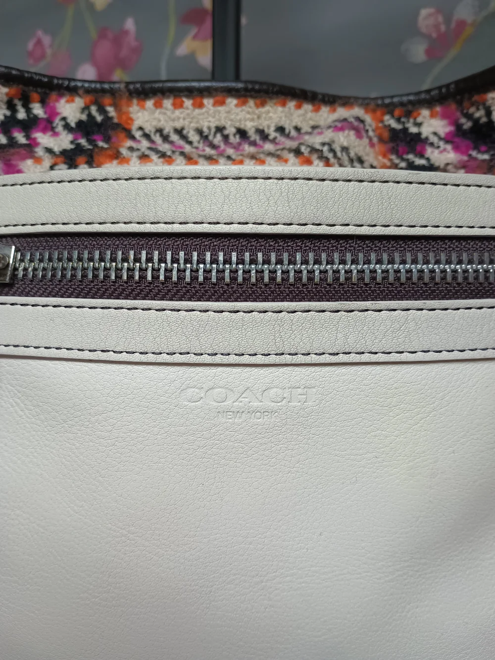 COACH Legacy Duffle Plaid Wool & Leather Hobo Bag 21146
